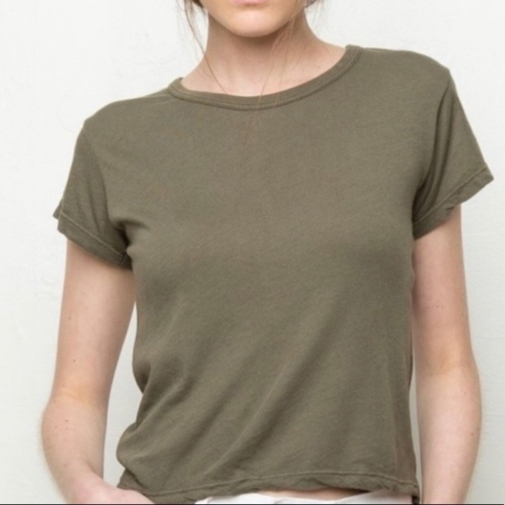Brandy Melville Short Sleeve Olive “Ali” T-Shirt